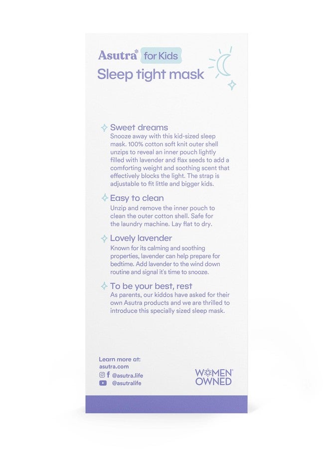 أسوترا وسادة عيون للأطفال من أسوترا للنوم، قطن جيرسي رمادي | محشوة ببراعم الخزامى وبذور الكتان، قناع عين ثقيل، للتأمل وحجب الضوء - Image 3